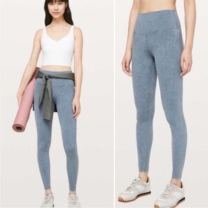 Lululemon Wunder Under High-Rise Tight 28” Luxtreme Washed Moon Blue Size 8